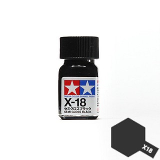 Tamiya Enamel Color X-18 (Semi Gloss Black)