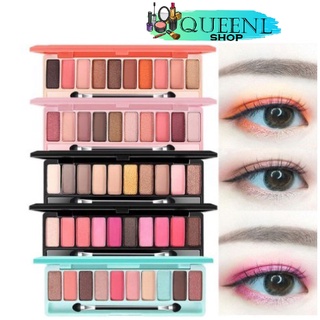 Queenly_Shop 10 สี อายแชโดว์สีสิบสีซากุระอายแชโดว์ Eye Shadow Kit Pearly Matte Durable Color NO.Cos143-147