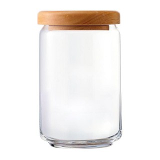 ขวดโหลฝาไม้ POP JAR รุ่น 5B02526G0001B ขนาด 750 มล. สีใส สำหรับใช้ใส่ขนม เครื่องเทศ หรือเครื่องปรุงต่างๆ