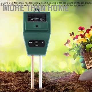 3 in 1 PH Tester Soil Water Moisture Light Test Meter Sunlight Sensor for Garden Plant Flower