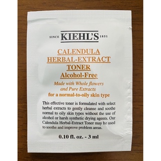 Kiehl’s • Calendula Herbal-Extract Toner 3mL โทนเนอร์ปรับสภาพผิว สูตรปราศจากแอลกอฮอล์