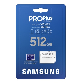 Samsung 512GB PRO Plus Micro SDXC With SD Adapter (160MB/s)