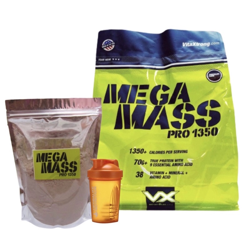 VITAXTRONG MEGA MASS GAINER PRO 1350 WHEY PROTEIN 1 ปอนด์ เวย์โปรตีนสูตรเพิ่มน้ำหนัก/สร้างกล้ามเนื้อ