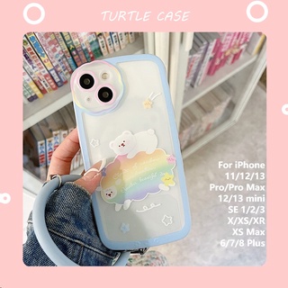 [พร้อมส่ง] ใหม่ เคสโทรศัพท์มือถือ ซิลิโคน พร้อมสายคล้องมือ สําหรับ iPhone 14 13 12 11 PROMAX XS XR XSMAX SE2020 6 7 8PLUS MINI