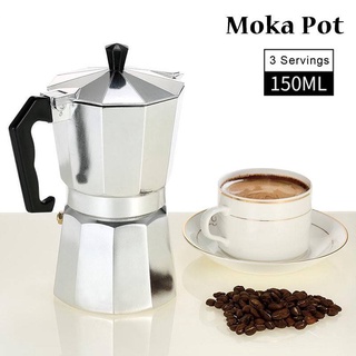 Moka Pot หม้อต้มกาแฟ กาต้มกาแฟ เครื่องชงกาแฟ มอคค่าพอท สำหรับ 3 ถ้วย 150 ml coffee pot CM2B