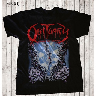 เสื้อยืดครอป {พร้อมส่ง เสื้อยืดแขนสั้นลําลอง ผ้าฝ้าย 100% พิมพ์ลาย Obituary Cause Of Death Death Metal Deicide Deat