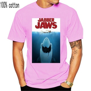 เสื้อยืดผู้ชาย90 - เสื้อยืดผ้าฝ้ายการออกแบบที่หายาก JAWS โปสเตอร์ภาพยนตร์ภาพยนตร์ทีใหม่สําหรับผู้ชา