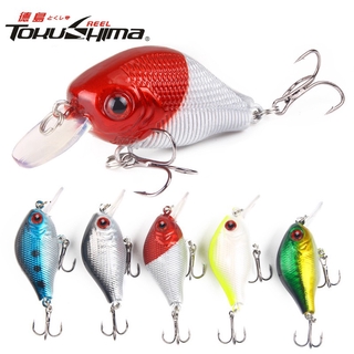 CrankBait Minnow Lure CrankSet 8.5g/5CM อุปกรณ์ตกปลา 1Pcs 3D Eyes เหยื่อปลอม เหยื่อตกปลา เหยือตกปลา เหยื่อตกปลานิล Heavy Sinking Minnow รอกตีเหยื่อปลอม ตะขอ เหยื่อตกปลาช่อน ตกปลา เหยื่อปลา เหยื่อปลอมตกปลา