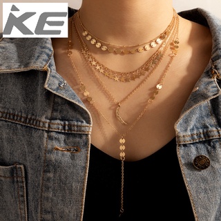 Necklace tassel star moon disc multi-OL long sweater chain women for girls for women low price