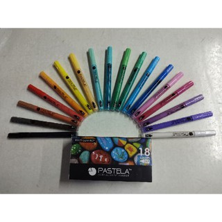 PPKK ชุดปากกาสีอะคริลิค PASTELA ACRYLIC PAINT MARKER 0.7mm.สูตรน้ำ WaterBaseMulti Surface เขียนผ้า ไม้ หิน แก้ว เหล็กฯลฯ