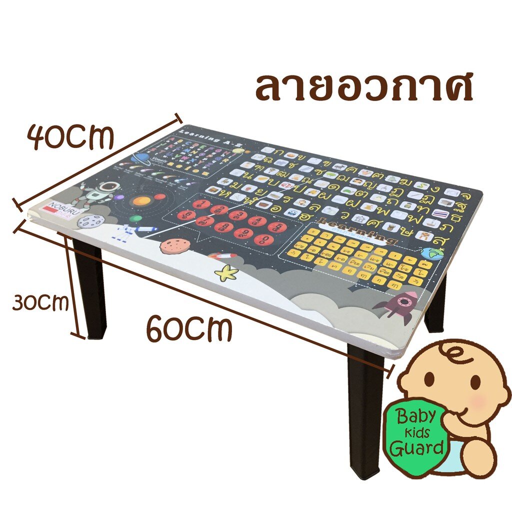 โต๊ะญี่ปุ่น พับได้ ลายกขค 60x60cm. (24”x24”)