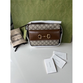 GUCCI Horsebit 1955 Small Shoulder Bag In Brown