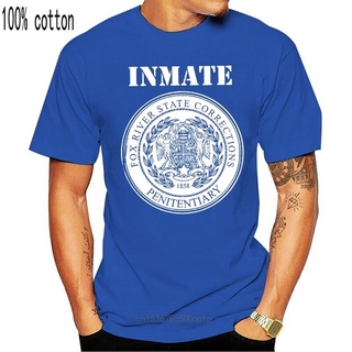 [S-5XL]เสื้อยืดลําลอง แขนสั้น พิมพ์ลาย Prison Break Fox River Inmate Michael Scofield Official เข้ากับทุกการแต่งกาย สําห