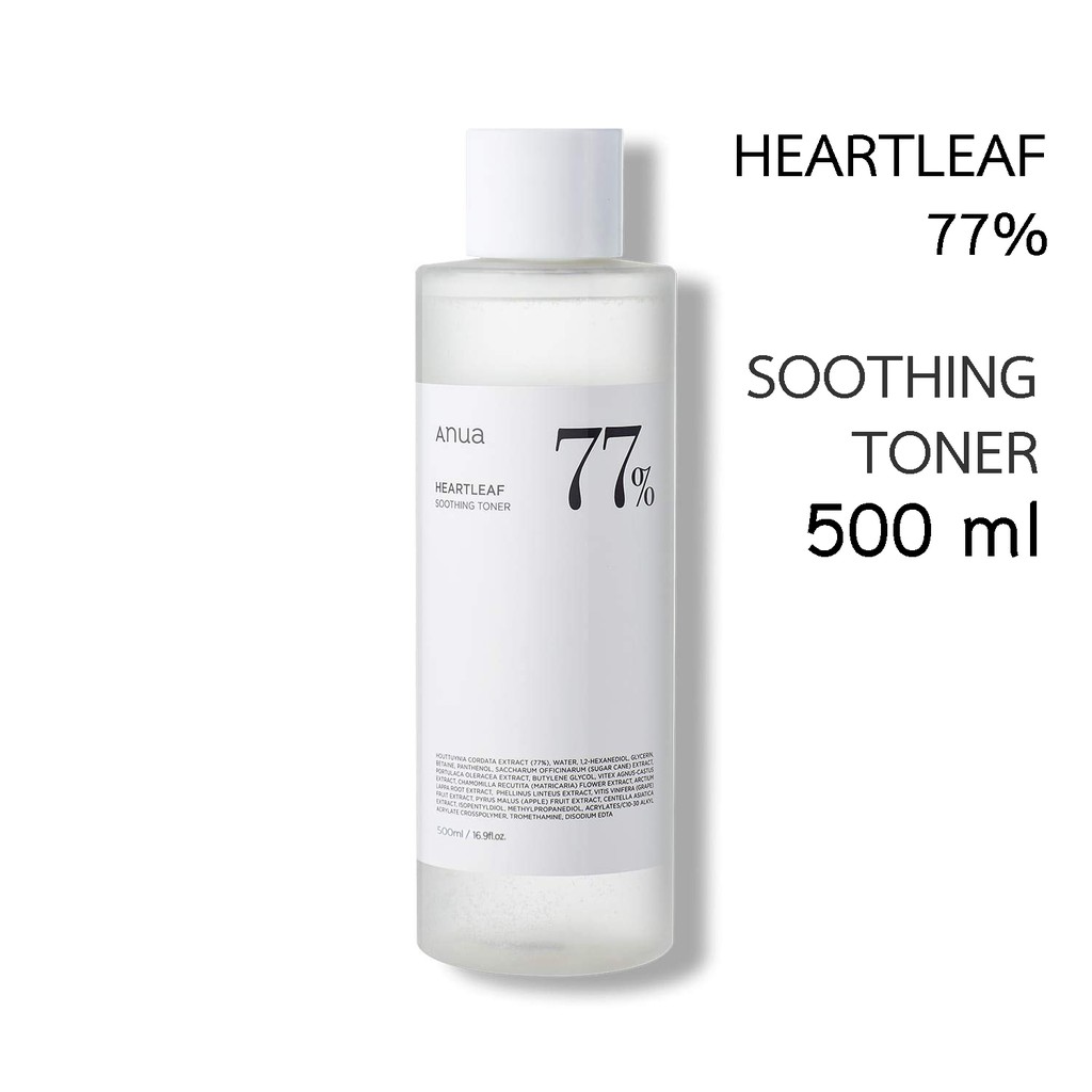แท้/ฉลากไทย Anua heartleaf 77% soothing toner 500 ml (ขวดใหญ่สุด)