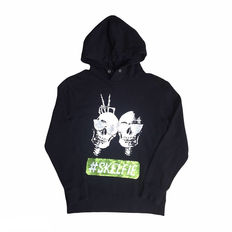 y2k H&M hoodie skelfie มือสองงานญี่ปุ่นคุณภาพดี