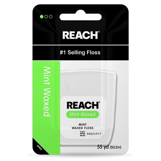 ไหมขัดฟัน USA 🇺🇸🇺🇸 Reach dental floss ขนาด 55 หลา ( Mint wax )