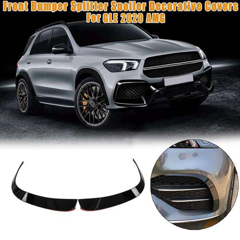 Car Bright Black Front Bumper Splitter Spoilers Canard Air Surround Trim For Mercedes Benz Gle Amg 641