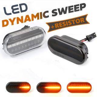 ไฟสัญญาณเลี้ยวรถยนต์ LED สําหรับ Volkswagen VW Golf Bora Passat Proton Wira Ford MK2 Fiesta