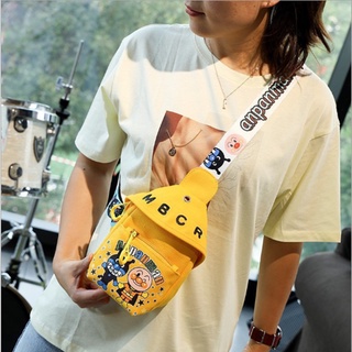 🔥พร้อมที่จะจัดส่ง🚚กระเป๋าคาดหน้าอกพิมพ์ลายการ์ตูนผู้หญิงเกาห…