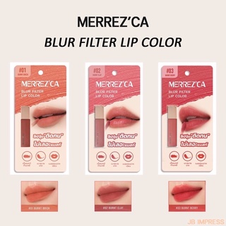 MERREZ’CA Blur filter lip color ลิบจุ่ม ติดทน ไม่เลอะแมส ลิบทิ้นท์ Velvet 🍭