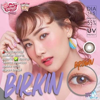 💖 Kitty Kawaii ๑ Birkin สายตา -00 ถึง -1000 brown gray Contactlens บิ๊กอาย คอนแทคเลนส์ ราคาถูก แถมตลับฟรี.