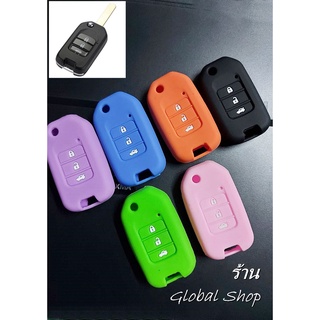 เคสซิลิโคน Honda Case Jazz Gk, Civic14 ฮอนด้า แบบพับ 3 ปุ่ม [ พร้อมส่ง ]