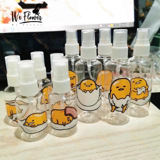 We Flower 50ml/100ml Cute Gudetama Empty Spray Bottle Cosmetic Refillable Container Plastic Portable Bottles