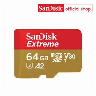 SanDisk Extreme microSDXC UHS-I A2 64GB (SDSQXA2-064G-GN6MN) ความเร็วสูงสุด อ่าน 160MB/s เขียน 60MB/s