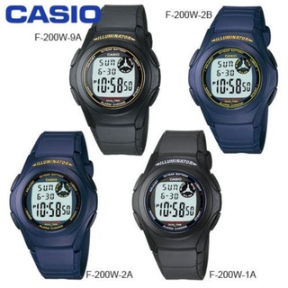 นาฬิกาCasio แบตเตอรี่ 10 ปี นาฬิกาข้อมือ สายเรซิน รุ่น F-200W  ของแท้ 100% ประกันศูนย์1 ปี จากร้าน henghengwatch