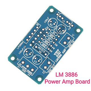 บอร์ดเปลือยพร้อมตำแหน่งและค่าของอุปกรณ์อย่างละเอียด​ LM3886​ DC+20-28V 68W TF HIFI Power Amplifier Board