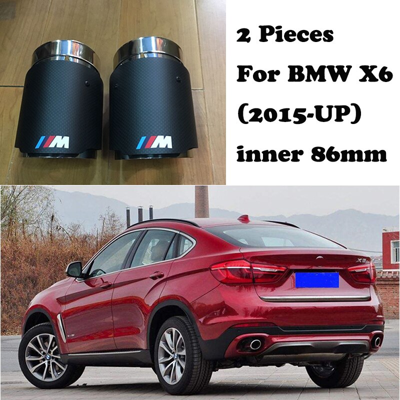 ท่อไอเสีย BMW E90 E92 F30  คอหาง Carbon Fiber Akrapovic Tips Car Exhaust Pipe For BMW E90 E92 F30 X5