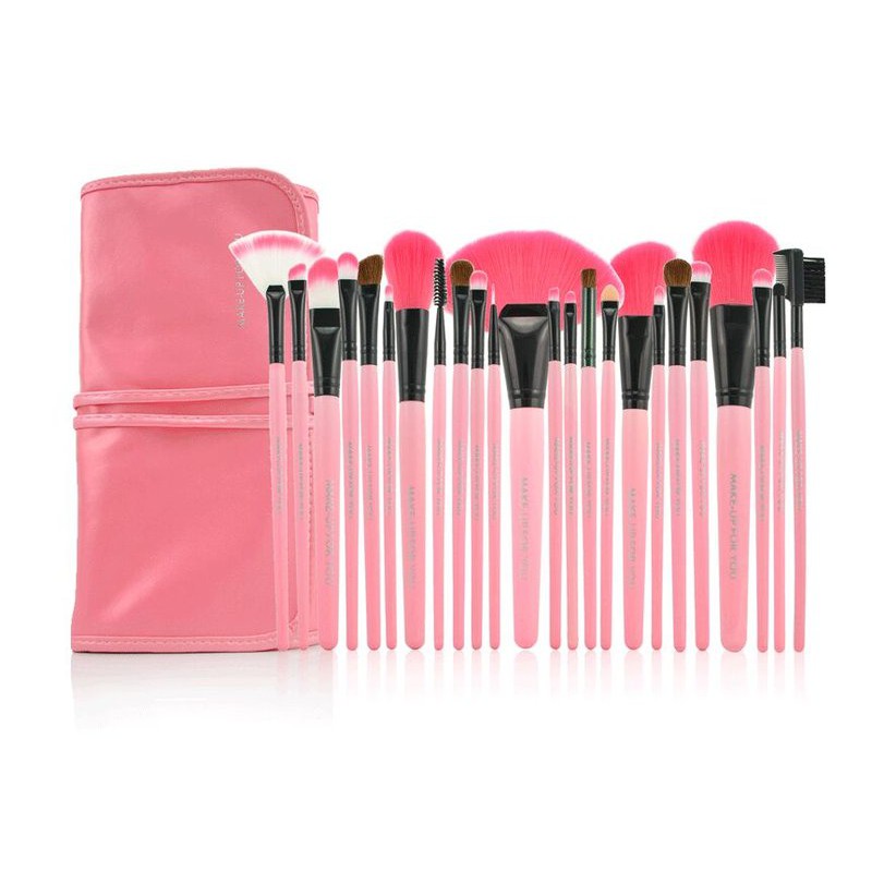 Makeup For You ชุดแปรงแต่งหน้า 24 ชิ้น-สีชมพู