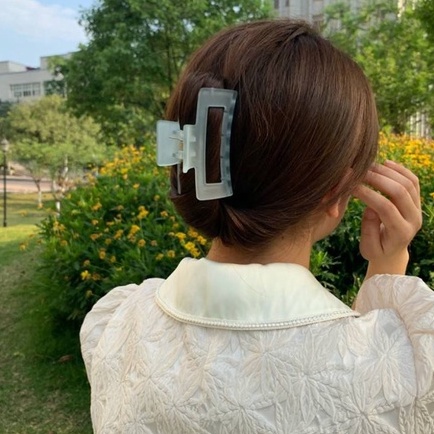 GAE-กิ๊บหนีบผมสี่เหลี่ยมสีเจลขุ่นมาใหม่ขนาดกลาง(พร้อมส่งจากไทย)🌹🌹13CM - รูปที่ 4