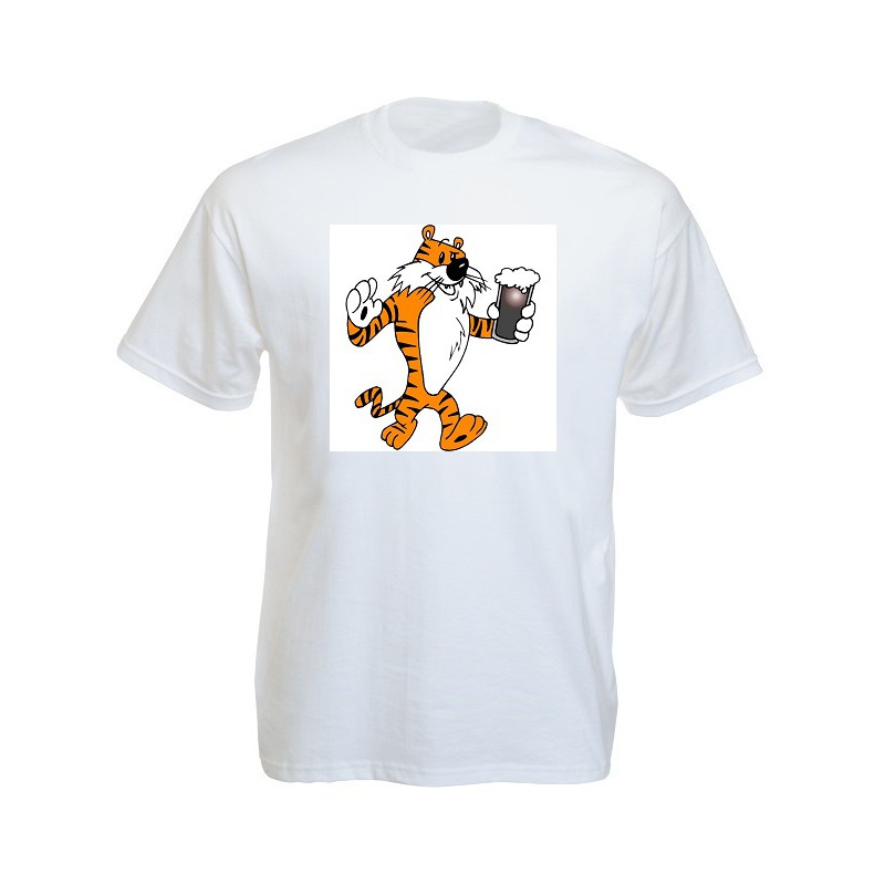 เสื้อยืดราสต้าTee-Shirt Tiger White/Black Tee-Shirt