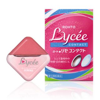 น้ำตาเทียมญี่ปุ่น Rohto Lycee contact (สีชมพู) ความเย็นระดับ 1 สำหรับคนใส่เลนส์