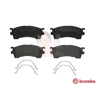 P49 023B ผ้าเบรก F (แท้ BREMBO รุ่น Black) MAZDA โปรทิเจ Protege 1.8 2.0 ปี1998-&gt;/Ford เทยีร่า Laser Tierra 1.8 1998-...