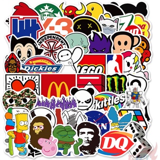 ❉ Classical Mixed Fashion Brand Logo S-2 Cool Cartoon Graffiti สติ๊กเกอร์ ❉ 50Pcs/Set Waterproof DIY Fashion Luggage Laptop Skateboard Decals Doodle สติ๊กเกอร์