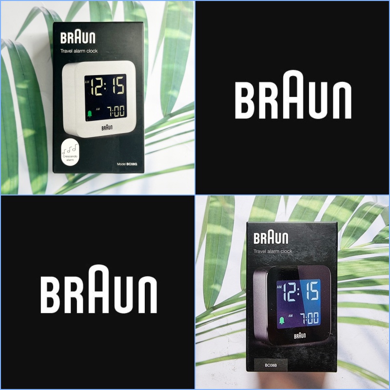 (Braun®)  Digital Travel Alarm Clock นาฬิกาปลุก ดิจิตอล จอ LCD ขนาดกะทัดรัด เหมาะกับการเดินทาง