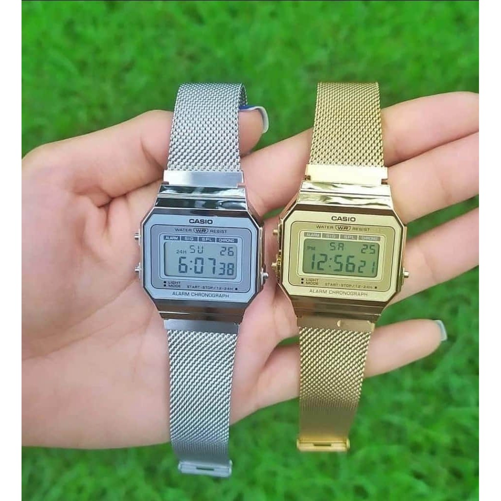 แท้ศูนย์ Casio (กล่องคลีม)นาฬิกาข้อมือผู้ชาย สายสแตนเลส รุ่น A700 A700W A700WM A500 A500WA A500WGA ประกันศูนย์ 1 ปี รูปที่ 7