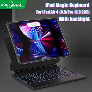 Goojodoq for ipad Keyboard with Case สำหรับ for iPad Case สำหรับ  Keyboard Compatible สำหรับ  for ipad Pro 11/ Air 5/4 Easy-Set Floating Cantilever Stand, Precision Multi-Touch