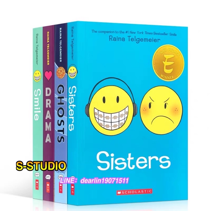 6Books Smile/Sisters/Ghosts/Drama/Guts/Share Your Smile Raina Telgemeier หนังสือภาษาอังกฤษ
