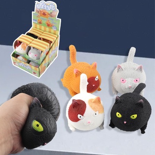 ของเล่น Fidget Hand Squeeze รูปทรงแมวของเล่นบําบัดความเครียดสําหรับเด็ก