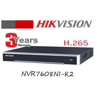 HIKVISION (NVR) 8CH รุ่น DS-7608NI-K2 เครื่องบันทึกกล้องวงจรปิดสำหรับ IP CAMERA