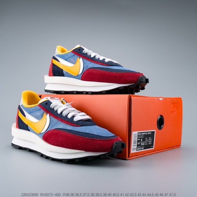 sacai nike waffle red