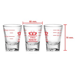 แก้วตวง 2 ชอตต์ measuring cup 2 shot 2oz.(45ml) 6 ใบ