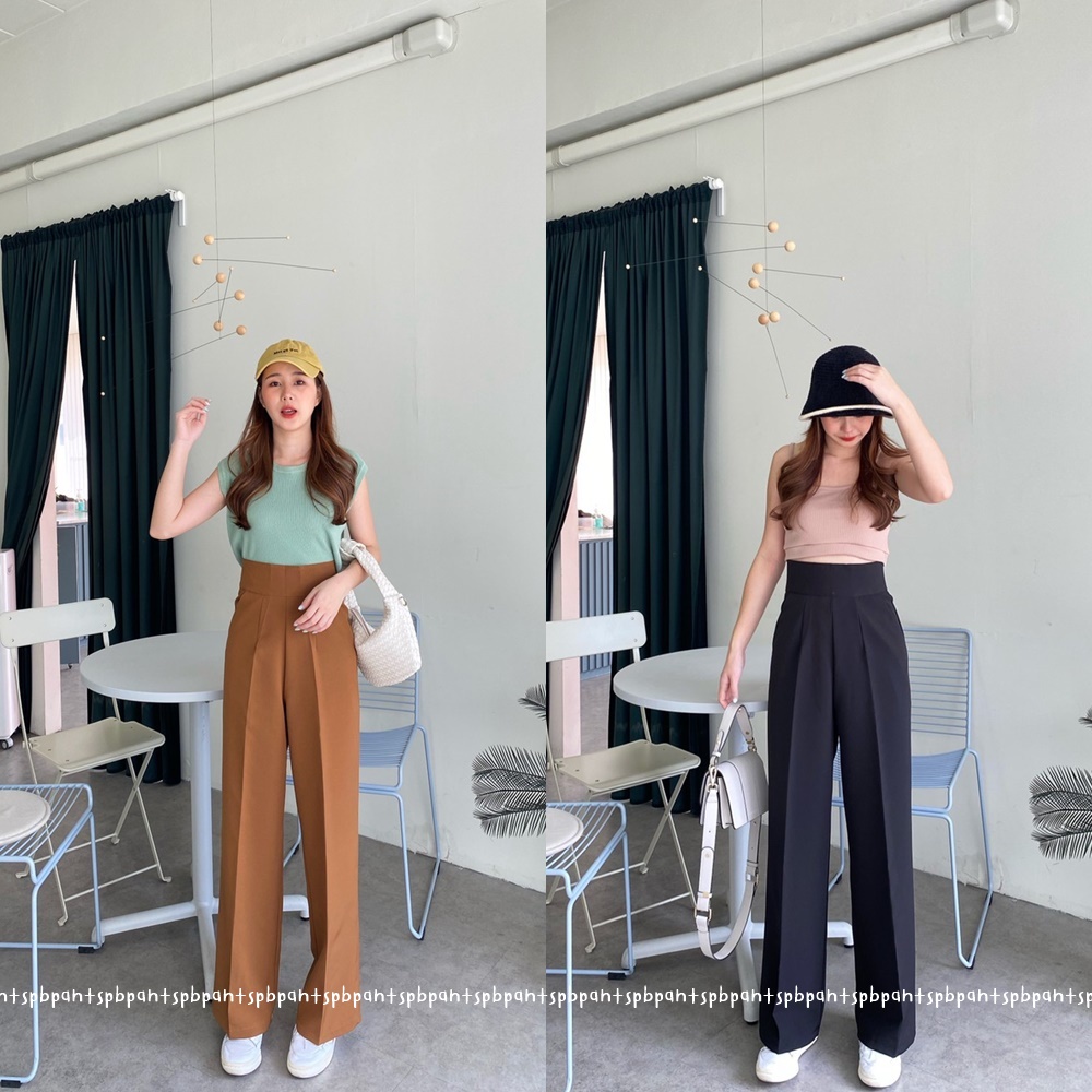 Pbpants กางเกงขาบานซิปซ่อนหลังยาว 41"