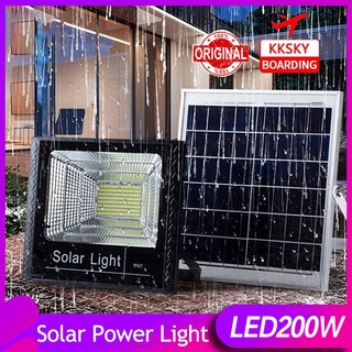 COD New Solar lights 200Wไฟโซล่า ไฟกันน้ำกลางแจ้ง ไฟสปอตไลท์ กันน้ำไฟ Solar Cell ใช้พลังงานแสงอาทิตย์ โซลาเซลล์ ไฟถนนเซล