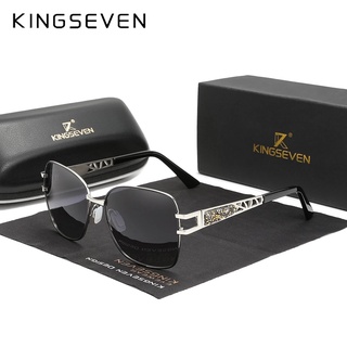 Kingseven แว่นตากันแดด เลนส์โพลาไรซ์ ป้องกันรังสียูวี หรูหรา สไตล์วินเทจ สําหรับผู้หญิง