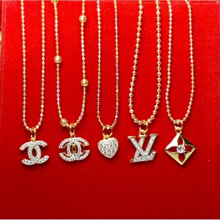 สร้อย2กษัตย์พร้อมจี้ ไม่ลอกไม่ดำราคาพิเศษ199฿