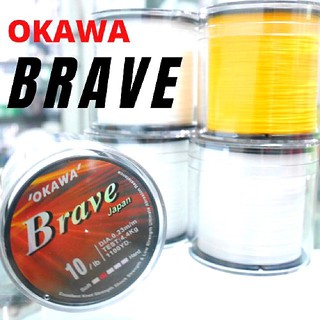 ( โค้ดเพิ่ม20% QP6Q6M )สายเอ็น Okawa Brave Japan 8lb/10lb/12lb/15lb/18lb/20lb/25lb/30/lb/35lb/40lb/50lb  แท้ 100%